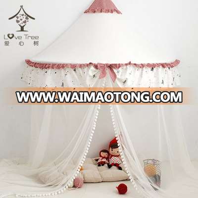 Ningbo Lovetree China Cotton Bed Lace Canopy Bed Curtains