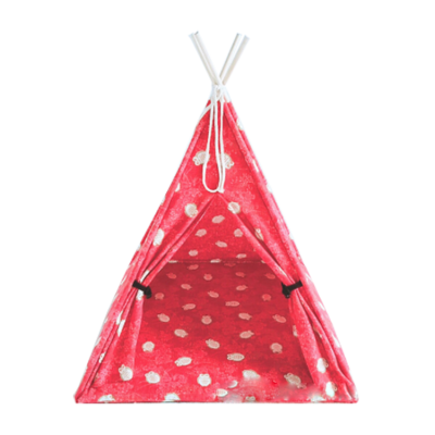 white and black dot cat dog pet teepee kennel for sale