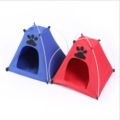 New products sell well in summer pet tents Oxford cloth footprints puppy tents pet nests with cushions