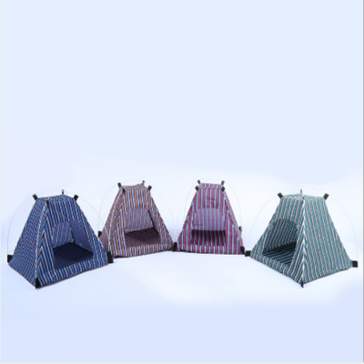 Summer hot sale pet tent striped oxford cloth puppy tent pet nest